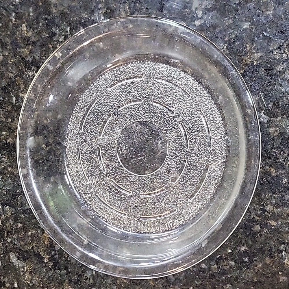 VINTAGE Glasbake Pie Plate 9 Inch baking dish pan clear glass ridged Collectible